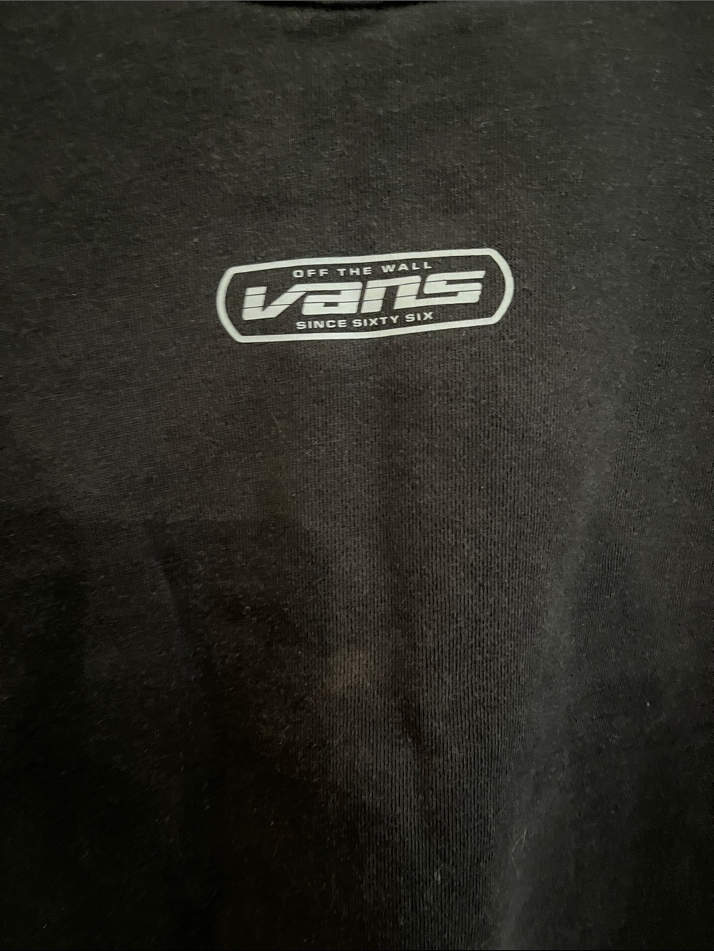 Vans Women's Black Cropped Crewneck Sweatshirt with White Sleeve Panels - Picture 4 of 4